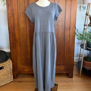 Women's Universal Thread Grey T-Shirt Midi Dress with Pockets - Size Large